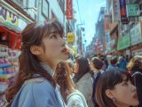 1991年　ストリートスナップ　茨城県　牛久市　#ストリートスナップ　#AI美女　　