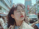 1995年　ストリートスナップ　山形県　酒田市　#ストリートスナップ　#AI美女　　